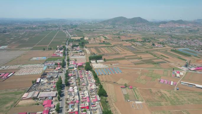 平原 村庄 农田 春耕 农村 土地