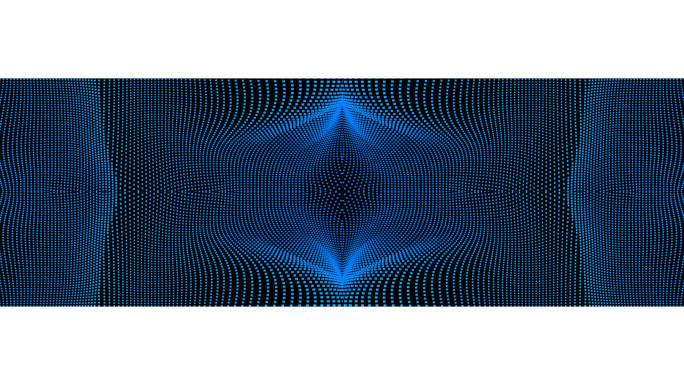 【宽屏时尚背景】蓝黑曲线波点立体炫酷矩阵