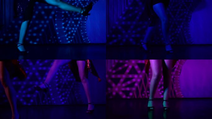 两段真实慢动作的舞蹈腿视频