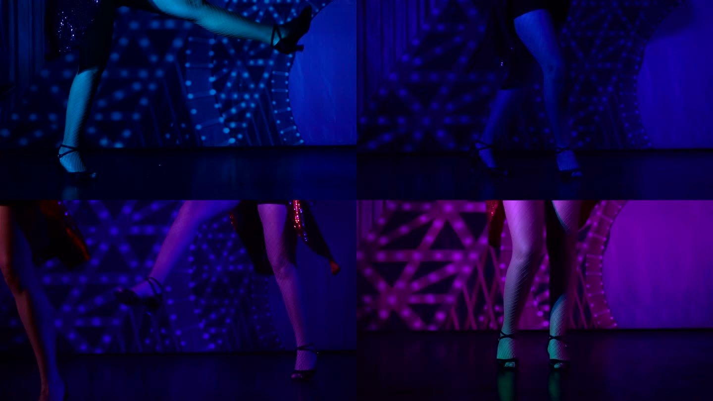 两段真实慢动作的舞蹈腿视频