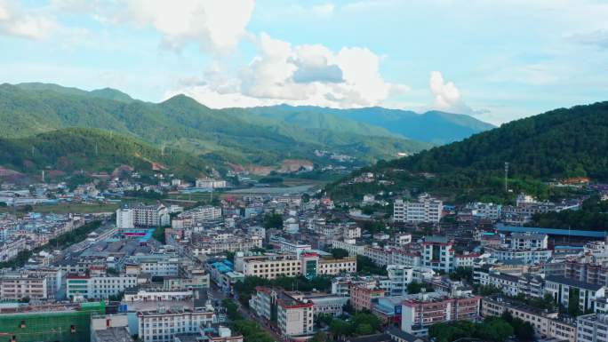 镇沅县城大景延时航拍