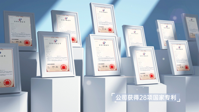 4K高端专利资质证书荣誉