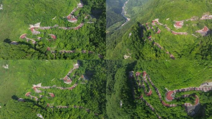 4K航拍湘西吉首矮寨盘山公路