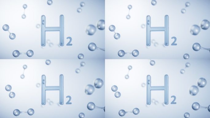 氢气与分子新能源科技3D渲染