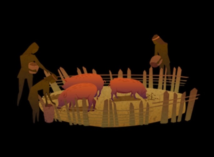 原始人生活场景二维动画——饲养家禽
