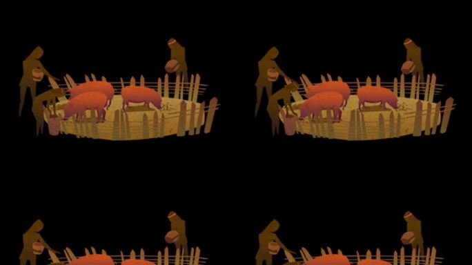 原始人生活场景二维动画——饲养家禽
