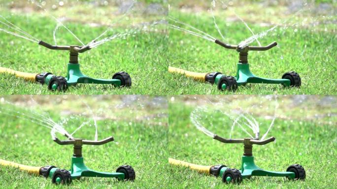 SLOWMOTION Springer水系统用于花园中的植物浇水