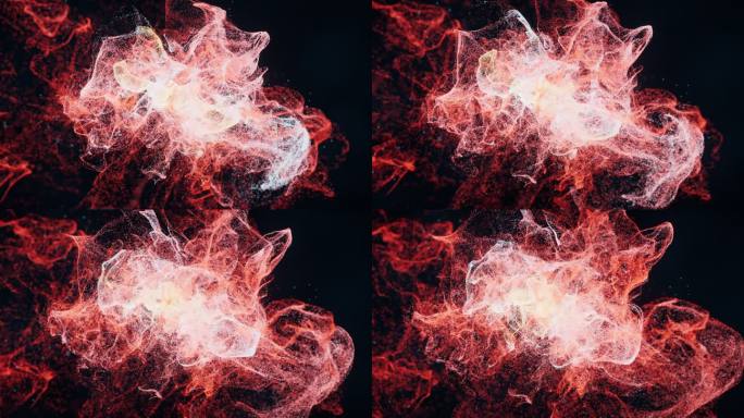 抽象舞动的粒子3D渲染