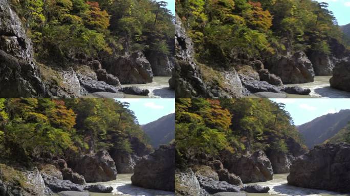 Panning拍摄Ryuyo Gorge Nikko Tochigi日本