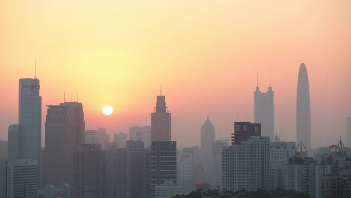 深圳的清晨和夕阳