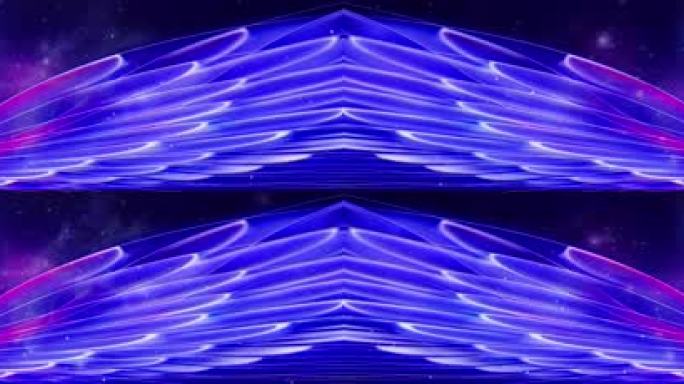 超宽彩色翅膀宇宙舞台背景LED大屏视频