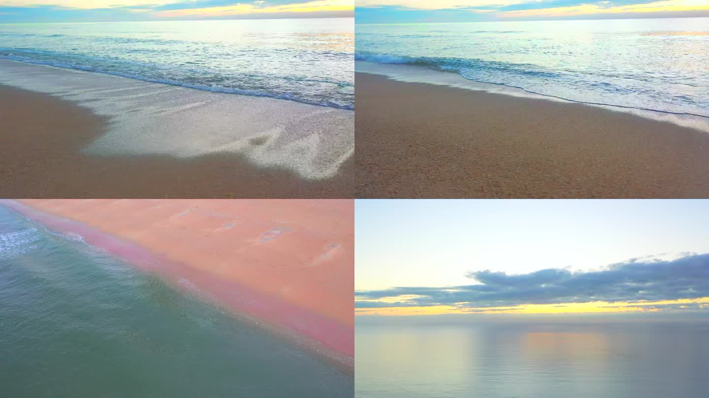 海浪拍打沙滩【4K】