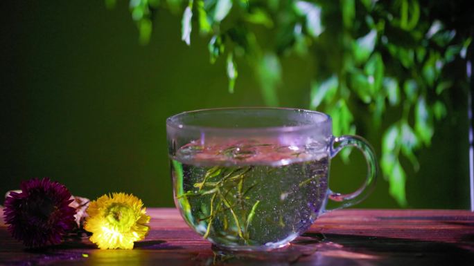 绿茶沏茶泡茶慢动作