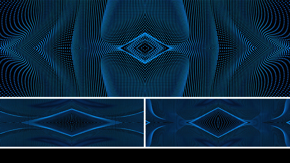 【宽屏时尚背景】蓝黑菱形立体曲线炫酷矩阵