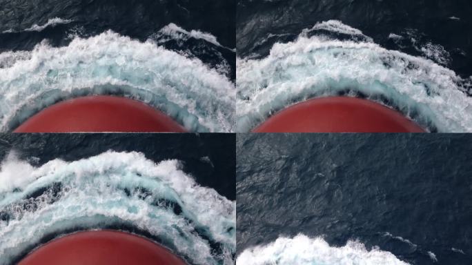 巨轮船首破浪视频