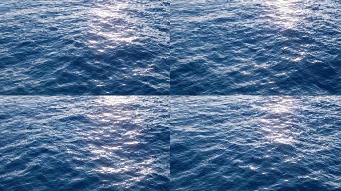 蓝色水面波纹背景循环动画3D渲染
