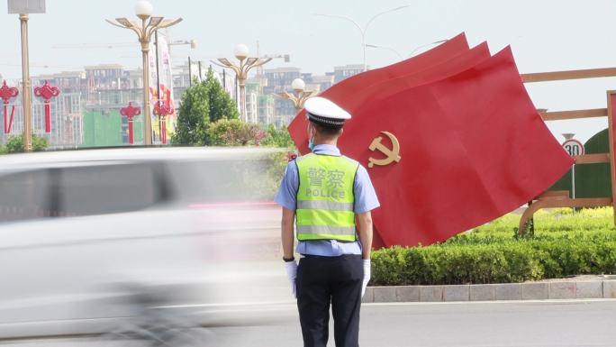 交警指挥交通