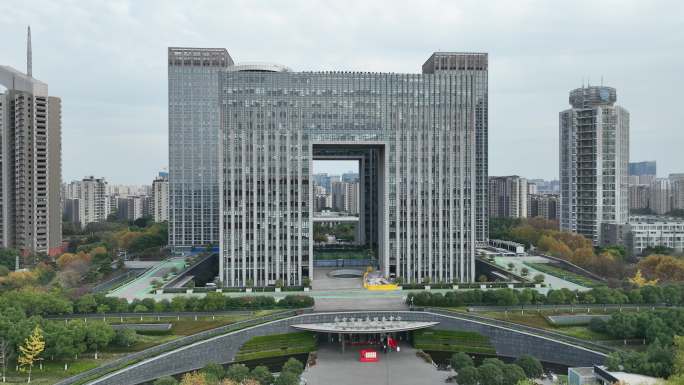 航拍南京政务服务中心（御3哈苏色彩）