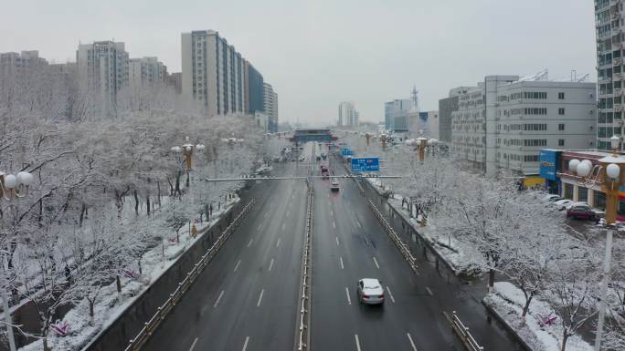 涿州范阳路雪景