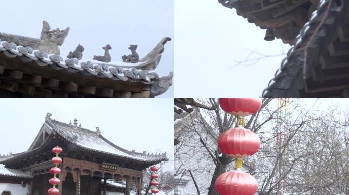 白鹿仓雪景