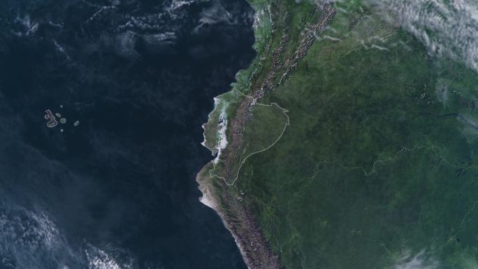 突出显示的厄瓜多尔地图