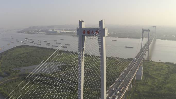 「4K航拍Dlog原素材」黄埔大桥航拍