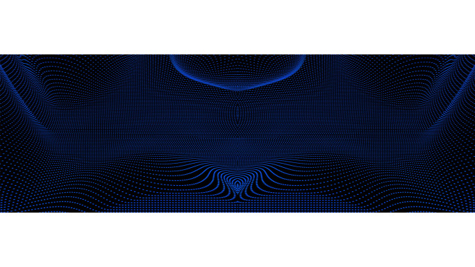 【宽屏时尚背景】曲线炫酷蓝黑方点立体矩阵