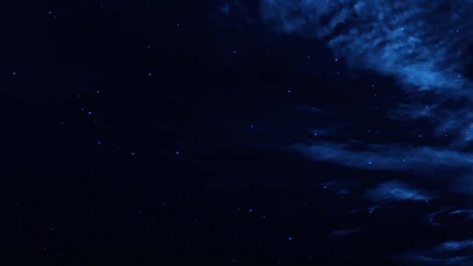 【HD天空】蓝色薄云奇幻唯美星空结尾收黑