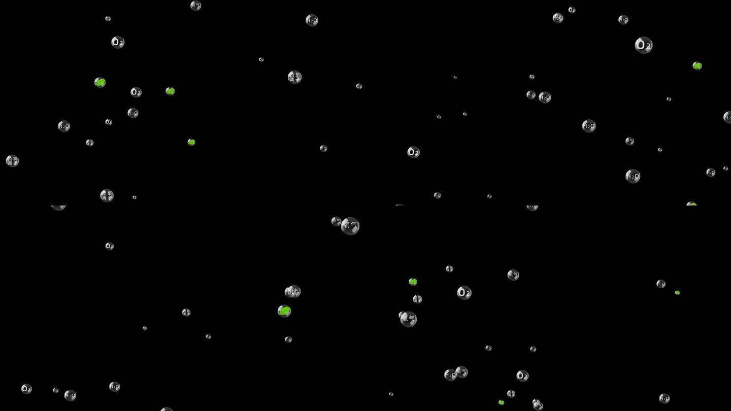 氧气分子负氧离子空气质量森林氧吧模板