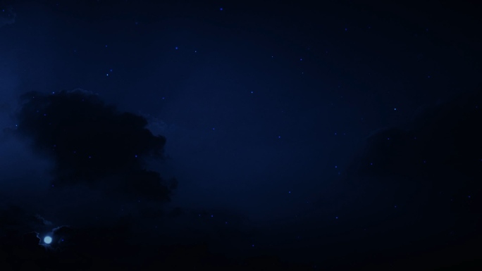 【HD天空】暗夜烟云唯美月空夜晚暗黑月光