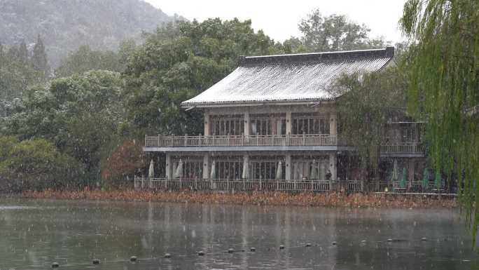 古建筑雪景风光