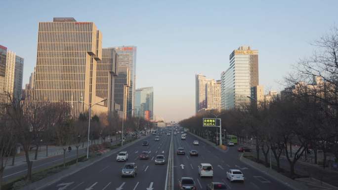 清晨 黄昏 cbd 街景 空境