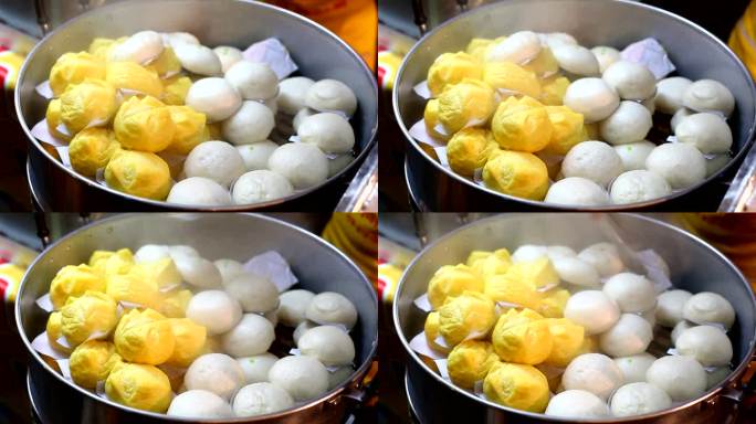 烹饪过程中的传统中国馒头