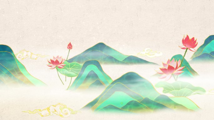 中国风山水背景动画