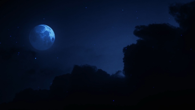 【HD天空】暗夜烟云唯美月空夜晚月亮月光