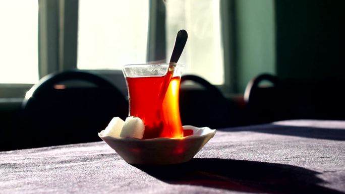 土耳其茶馆热茶热气茶具