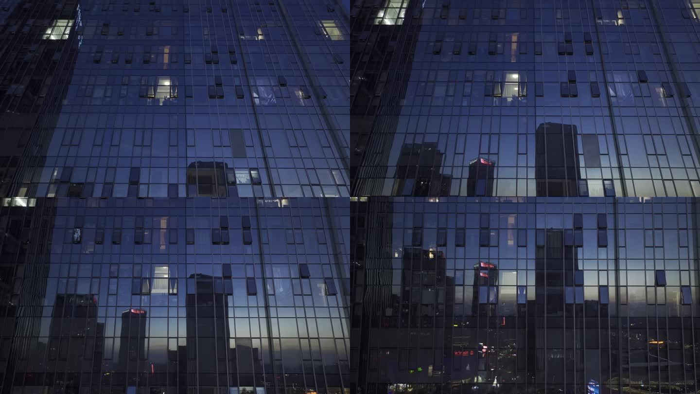 「4K航拍原片」广州万博玻璃幕墙夜景