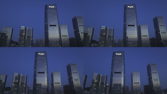 「4K航拍原片」广州万博天河城夜景