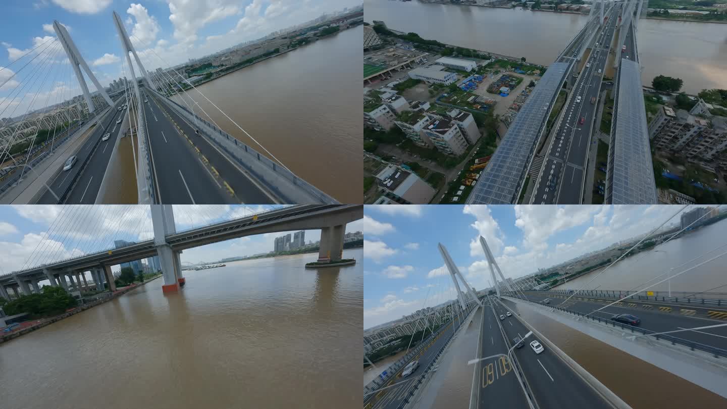 「4K穿越机原片」广州洛溪大桥穿越机