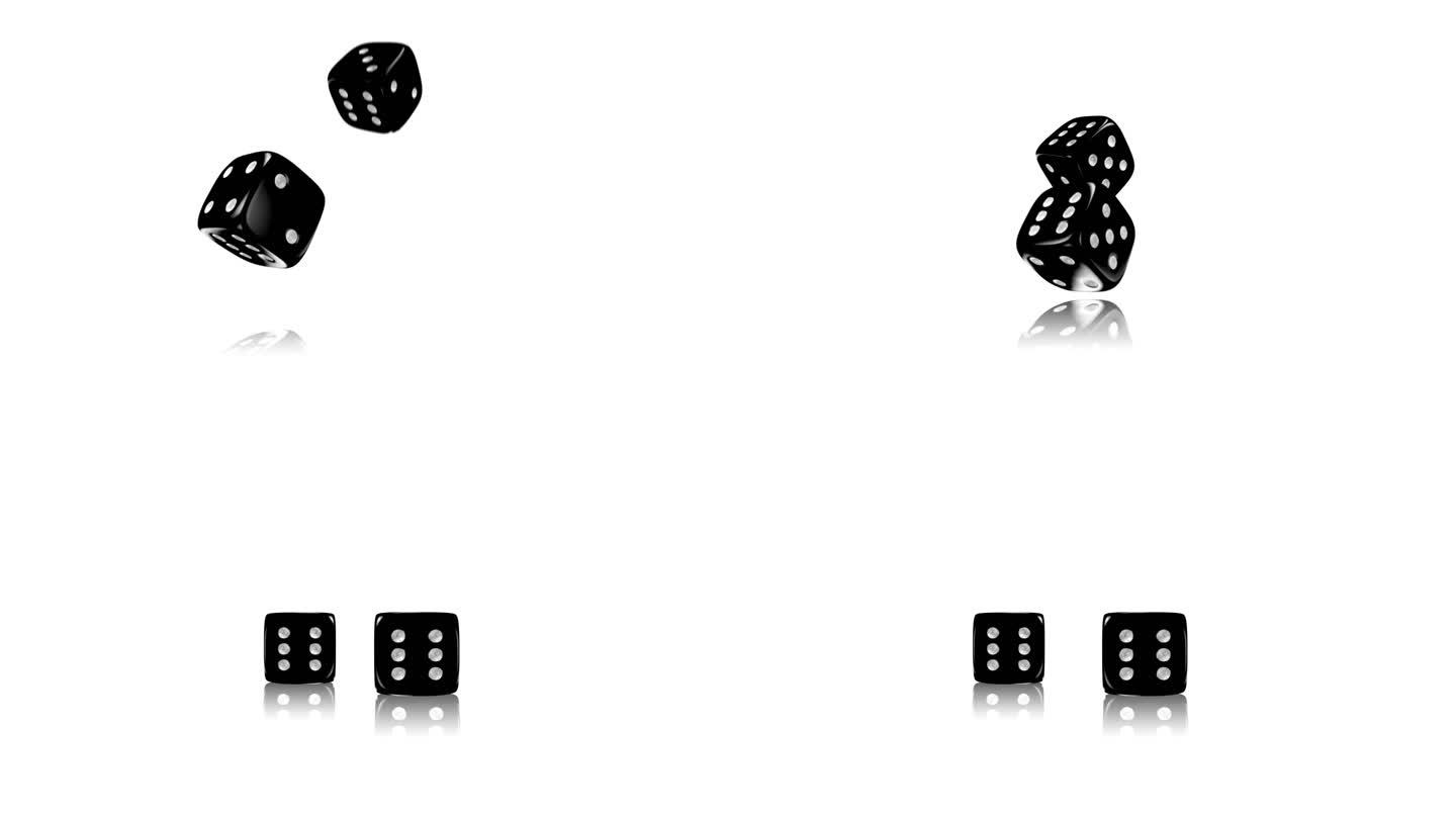 布莱克·戴斯黑色筛子掉落两个6三维动画