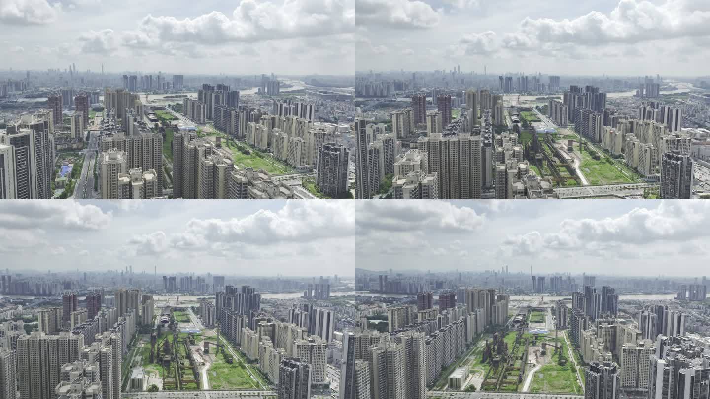 「4K航拍HLG原片」广州广钢新城公园