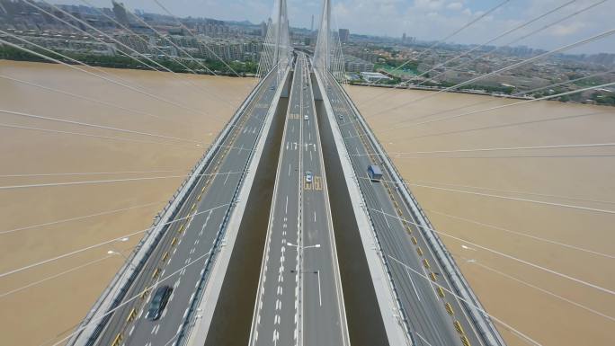 「4K穿越机原片」广州洛溪大桥穿越机