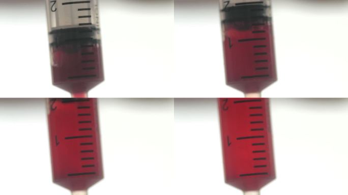 医用注射器，实验室中的血液用于实验，医疗概念，4k（UHD）