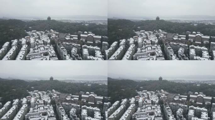杭城冬季下雪风光