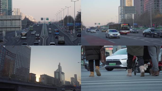 清晨 黄昏 大望路 街景 空境