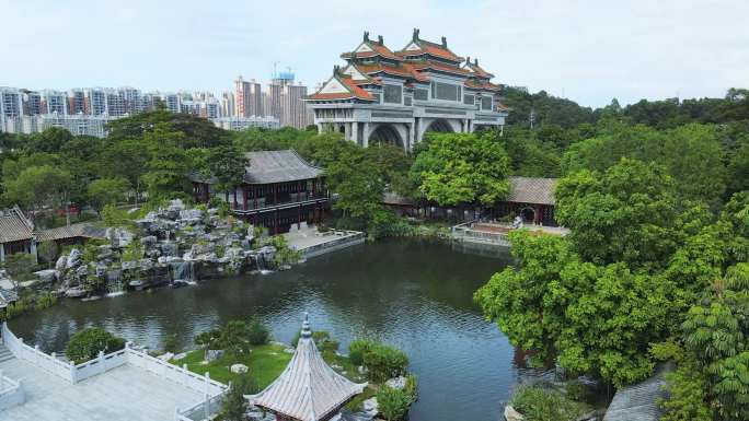 顺德顺峰山风景大气航拍