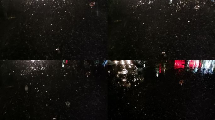 街道夜雨 雨夜视频素材 雨夜伤感视频素材