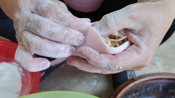 潮汕美食红桃粿制作过程