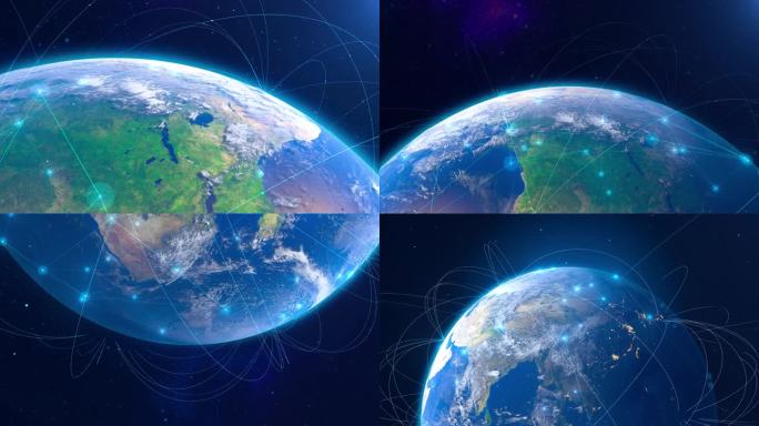 地球光线科技线条卫星地球科技星球