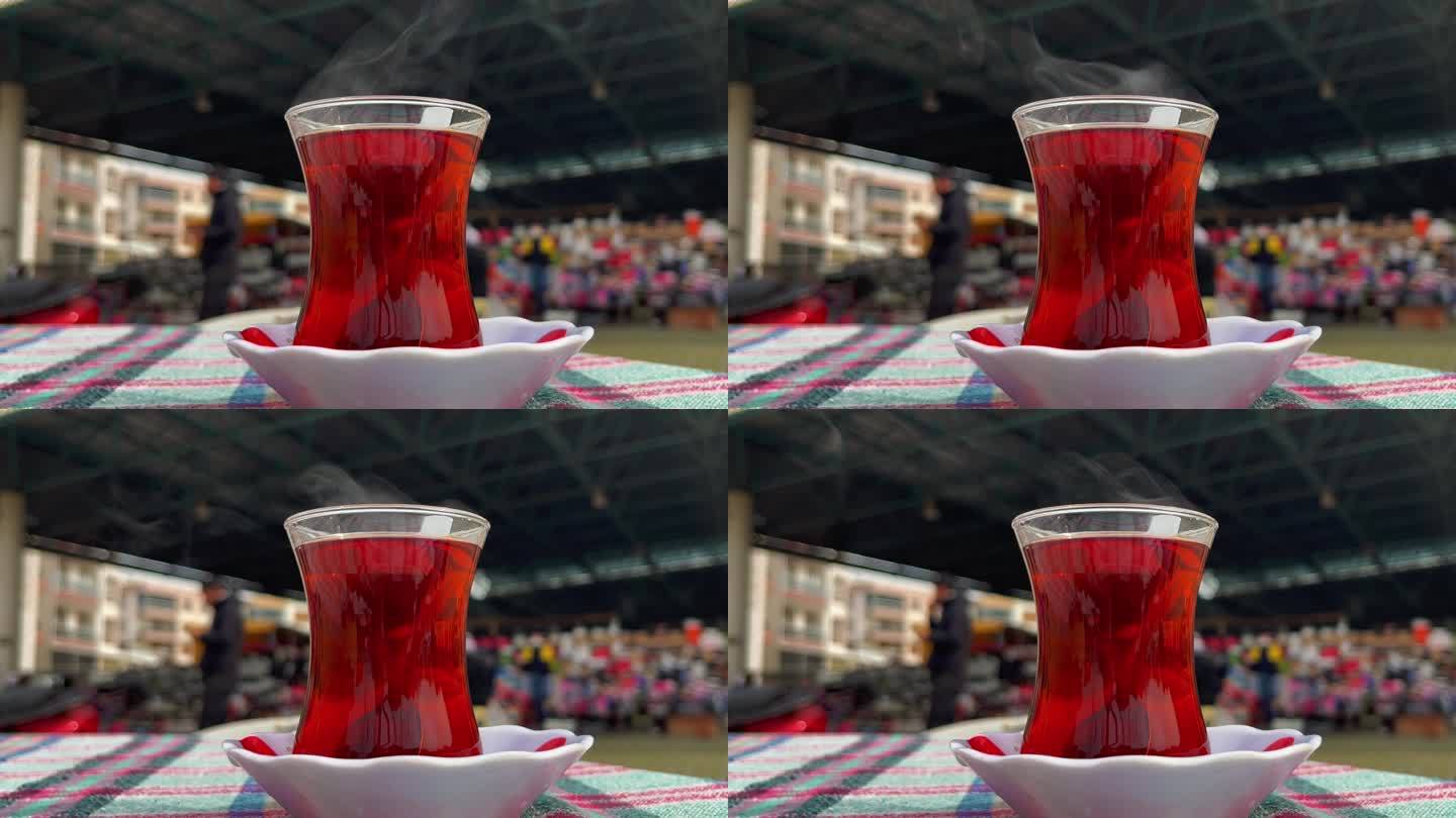 土耳其茶上桌4k库存录像